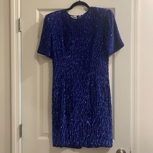 Vintage beaded sequin dress sz10